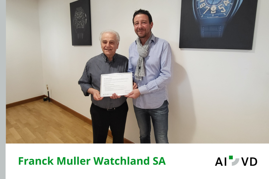 Certification Entreprise partenaire Franck Muller Watchland SA