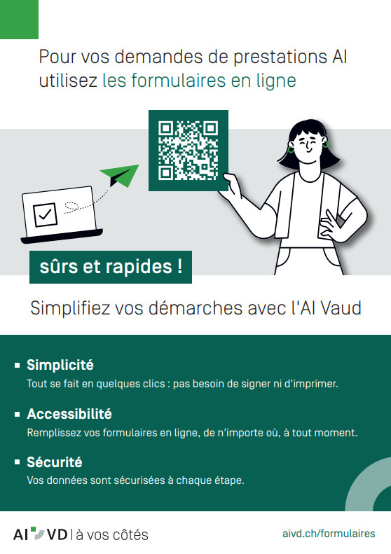 Flyer promotionnel pour les formulaires en ligne